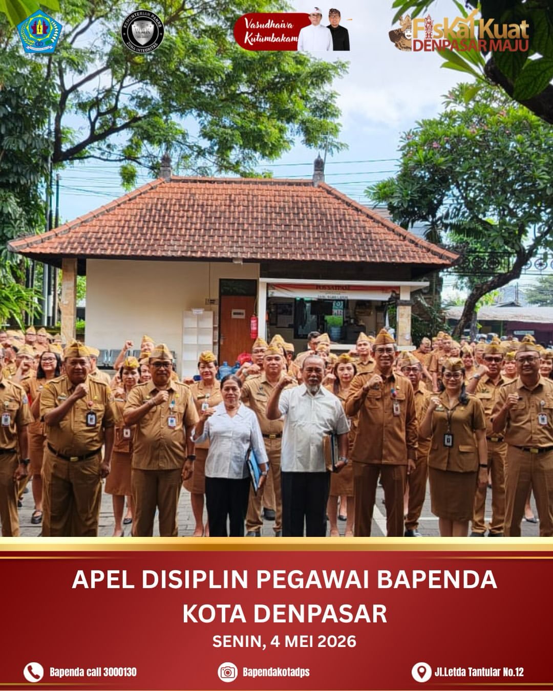 Apel Disiplin Bapenda Kota Denpasar Senin, 4 Mei 2026