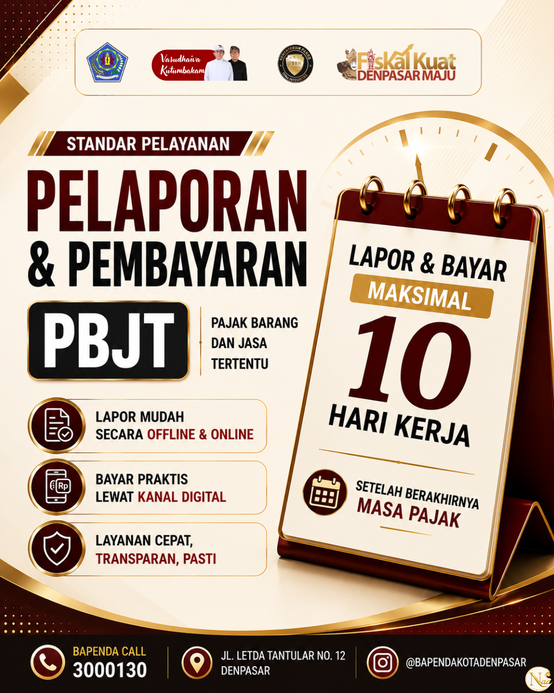 STANDAR PELAYANAN PELAPORAN & PEMBAYARAN PBJT