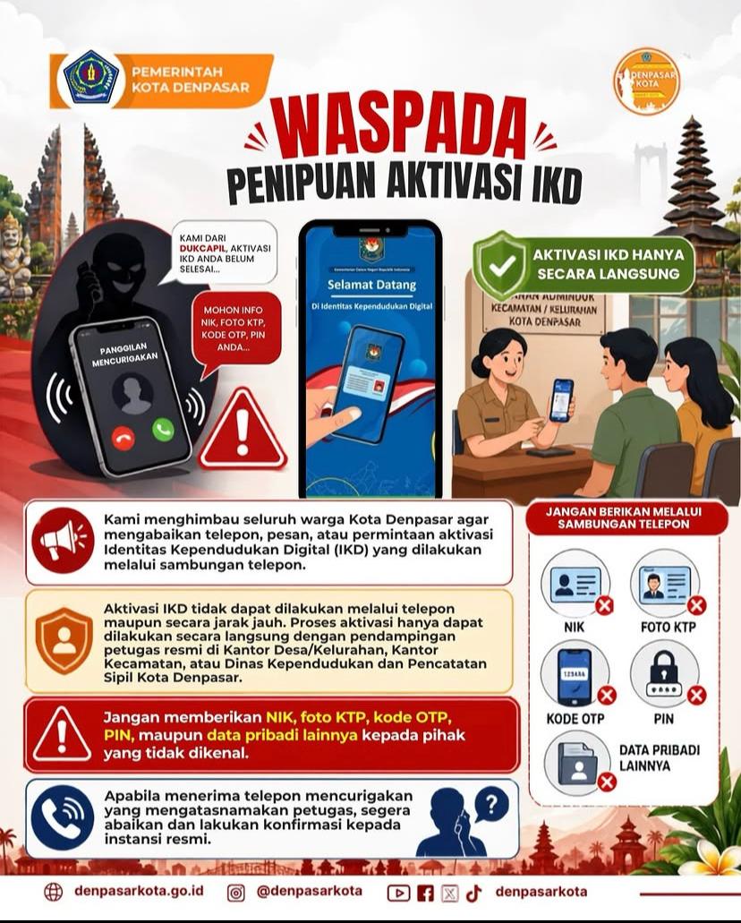 Waspada Penipuan Aktivasi IKD Mengatasnamakan Dukcapil!