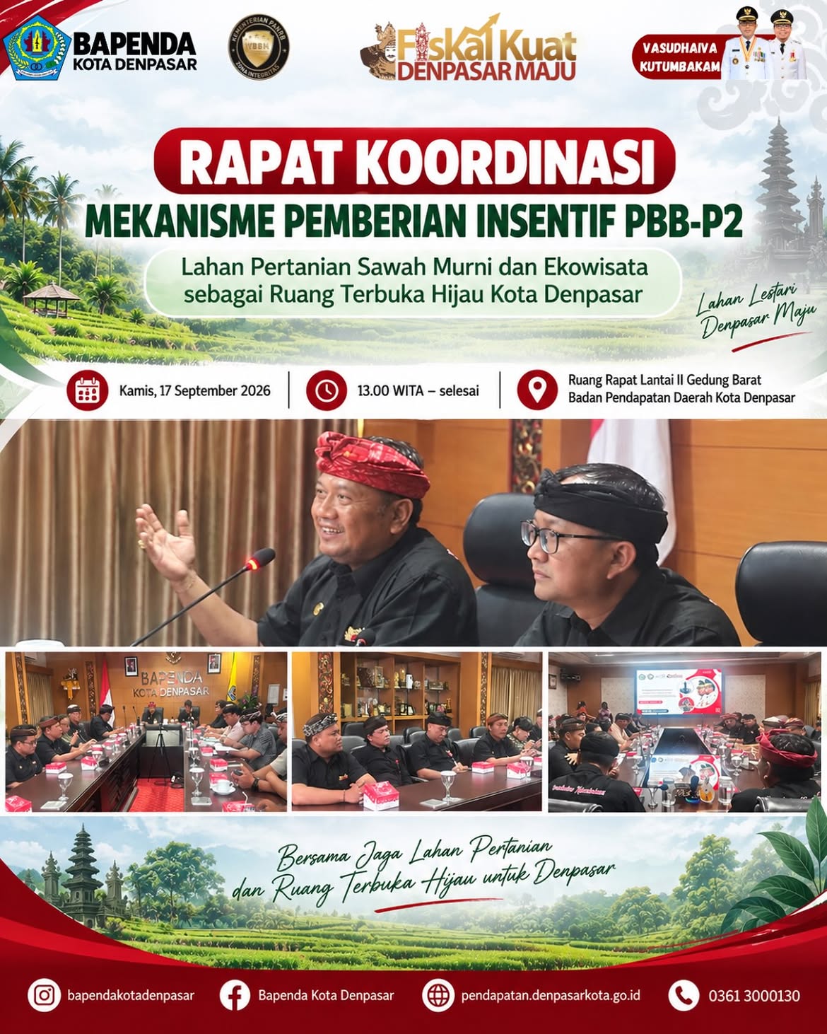 RAPAT KOORDINASI MEKANISME PEMBERIAN INSENTIF PBB-P2 UNTUK LAHAN PERTANIAN DAN EKOWISATA